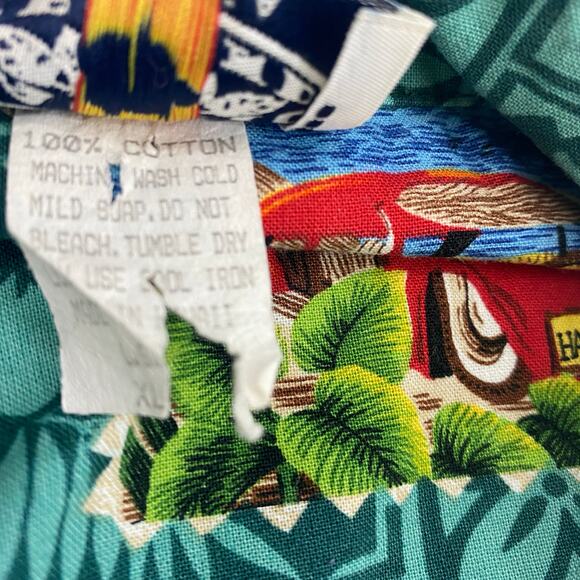 Pacific Legend Classic Car Surfing Hawaiian Button Up Shirt Men Sz XL - Picture 5 of 7